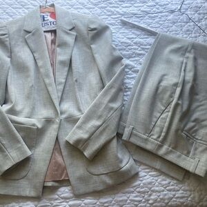 Rebecca Taylor Light Gray Blazer and Pants Set